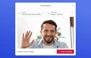 Record a personal video greeting