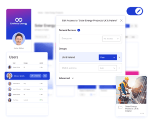 Access permissions for group-level content targeting