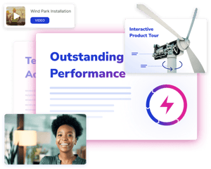 Collection of sales materials: PowerPoint presentation, video and interactive product tour