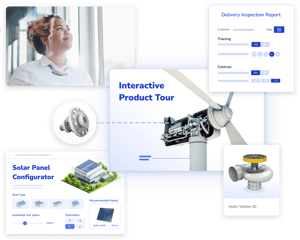 Various Smart Sales Tools like surveys, 3D configurators and interactive models